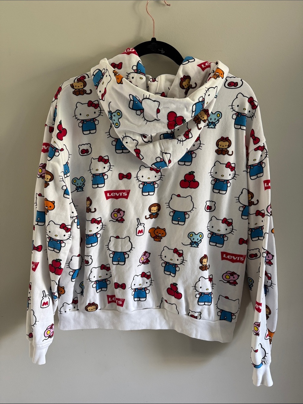 Levi’s x HELLO KITTY collab hoodie limited edition all over print - Picture 5 of 5